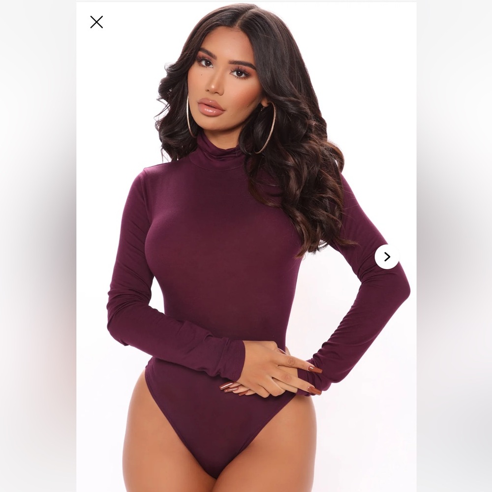 Zara Deep Purple Long Sleeve Bodysuit
